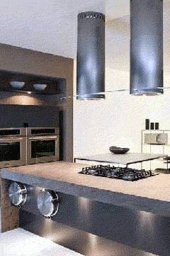 Desenho diferenciado, com uma parte rebaixada, � visualmente bonito e tamb�m funcional (Kitchens/Divulga��o)