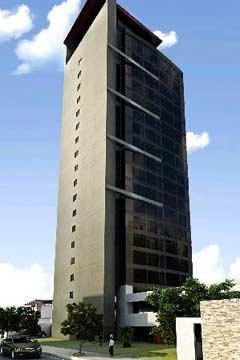 Prédio terá 16 pavimentos, com oito salas por andar, variando de 31,88 metros quadrados a 33,10 metros quadrados de área útil (Pernambuco Construtora/Divulgação) Prédio terá 16 pavimentos, com oito salas por andar, variando de 31,88 metros quadrados a 33,10 metros quadrados de área útil (Pernambuco Construtora/Divulgação)