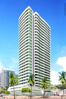 Atl�ntico Norte ter� torre �nica com 23 pavimentos. S�o 20 pavimentos tipo (oito unidades por andar), totalizando 160 unidades, tr�s de estacionamento e �rea de lazer (AWM Engenharia/Divulga��o)