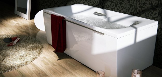 Modelo cl�ssico permite tamb�m a incorpora��o de sistemas de hidromassagem (Sabbia/Divulga��o)
