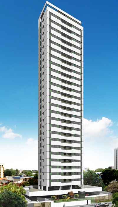 Projetado em torre �nica, empreendimento ter� dois apartamentos por andar, totalizando 50 unidades (Gabriel Bacelar Constru��es/Divulga��o)